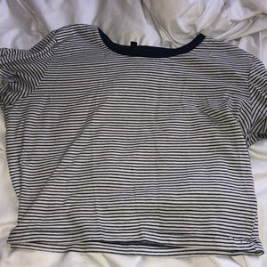 cropped striped tee